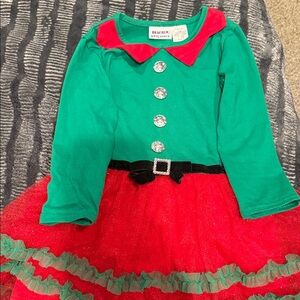 Festive Green and Red Holiday dress